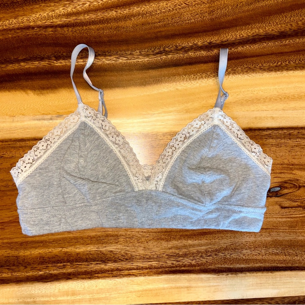 Jenni Gray Lace Trim Bralette Intimates